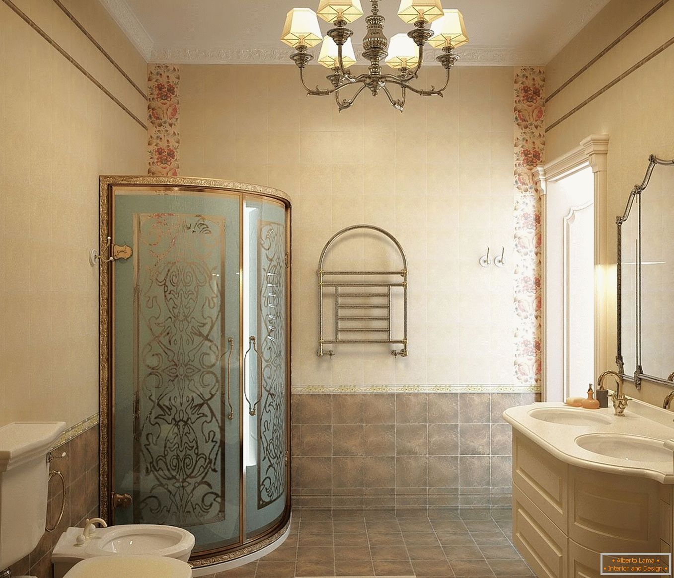 Badezimmer im klassischen Stil