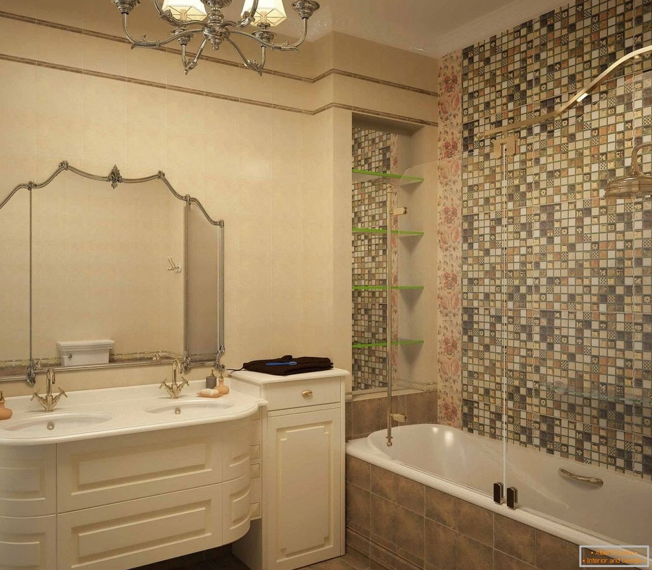 Badezimmer Interieur im klassischen Stil