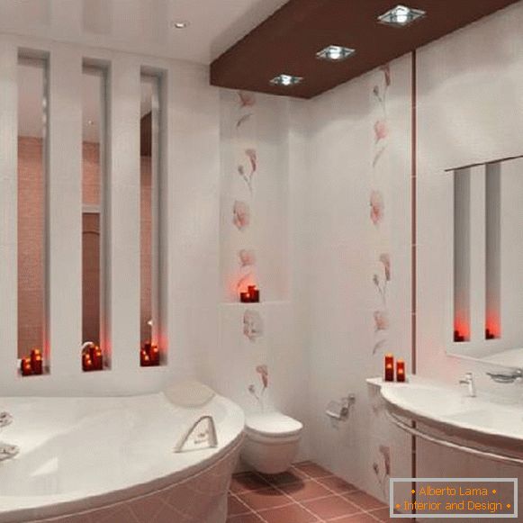 Design von Badezimmern, kombiniert mit einer Toilette Foto, Foto 1