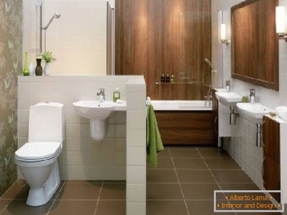 Entwurf eines schmalen Badezimmers mit einer Toilette, Foto 45