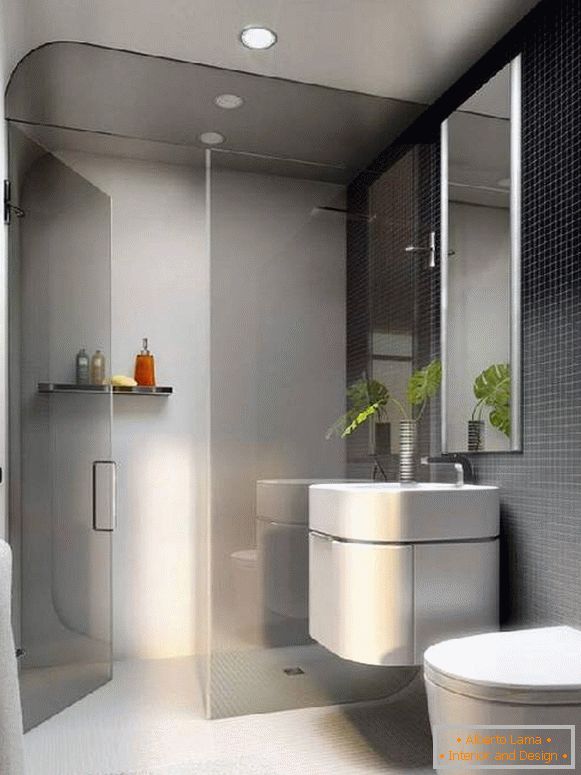 Badezimmerdesign kombiniert mit Toilette, Foto 12