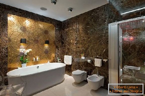 Design eines kleinen Badezimmers kombiniert mit einer Toilette, Foto 33