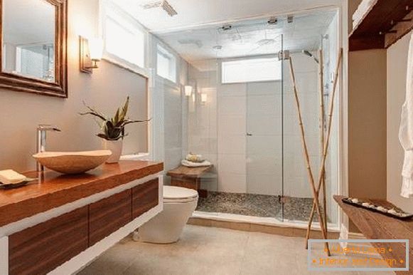 Design von Badezimmern, kombiniert mit einer Toilette Foto, Foto 37