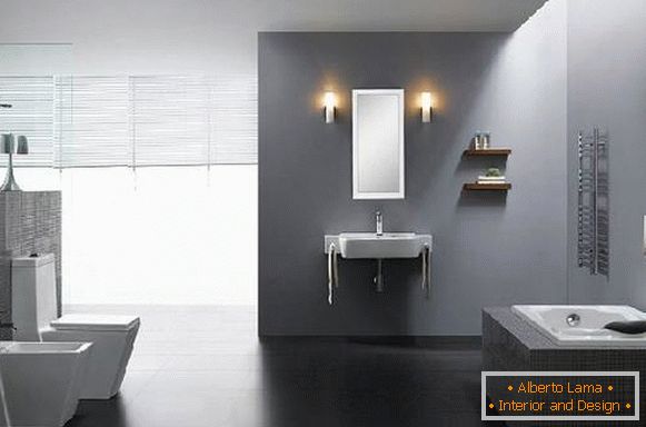 Badezimmer Design kombiniert mit einer Toilette, Foto 38