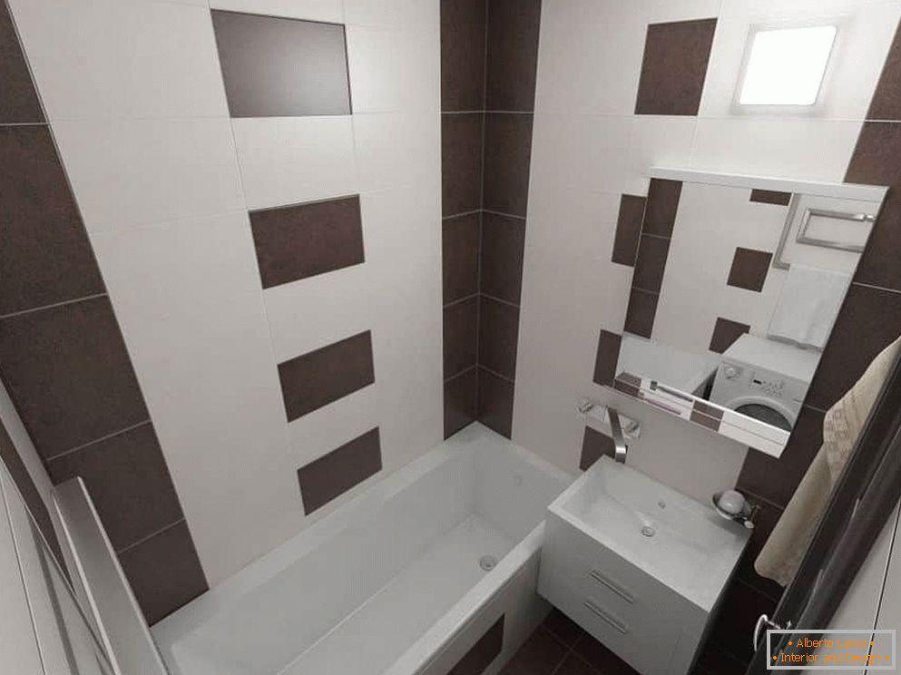 Kompakter Einbau von Sanitäranlagen im Badezimmer im Plattenhaus
