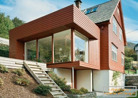 Schöne Holzhäuser in High-Tech-Stil