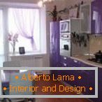 Lila Farbe im Design der modernen Küche