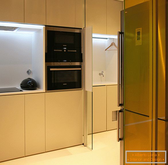 Futuristischer Stil im Innenraum кухни