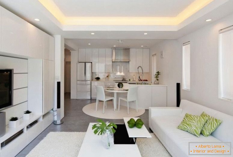 Weiß-Küche-Wohnzimmer-Design-Ideen-bezogen-zu-Wohnzimmer-und-Küche-kombiniert-Design-Ideen-für-Umgestaltung-der-Küche-und-Wohnzimmer-Partitionen