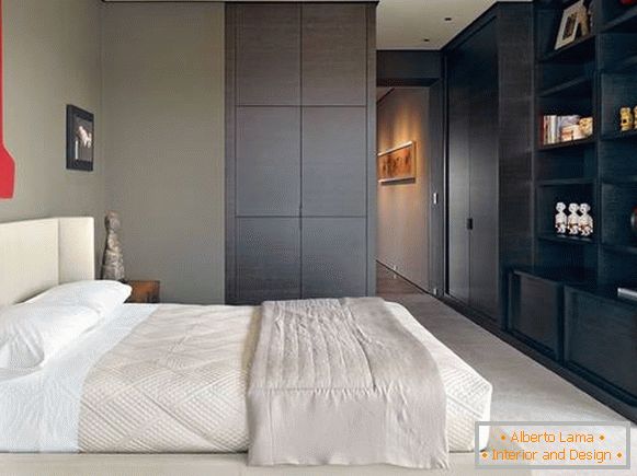 Stilvolles Schlafzimmer Design mit Kleiderschrank mit Einbaumöbeln