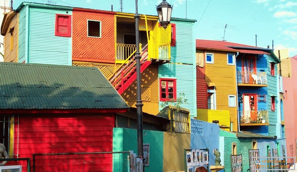 Schöne farbige Häuser