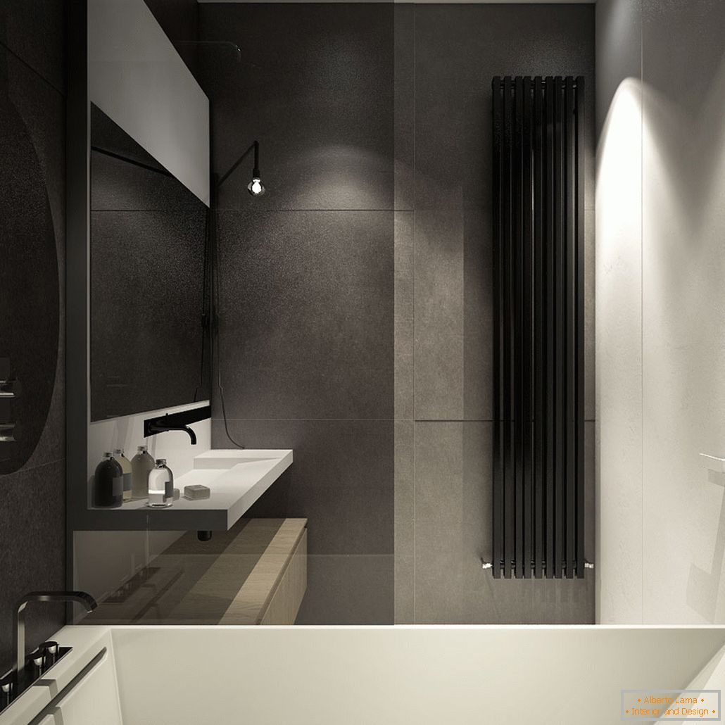 Badezimmerdesign für eine kleine Wohnung im Loftstil - фото 3