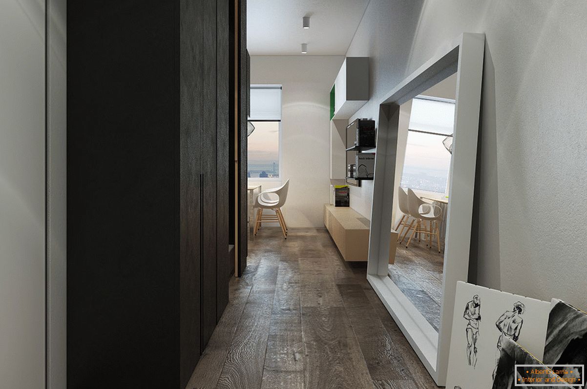 Design-Korridor für eine kleine Wohnung im Loft-Stil