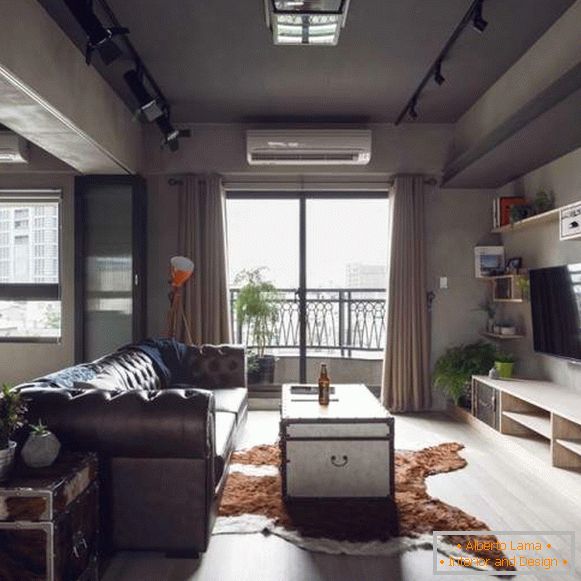 Originelle Ideen für ein schönes Design 1-Zimmer-Studio-Apartment
