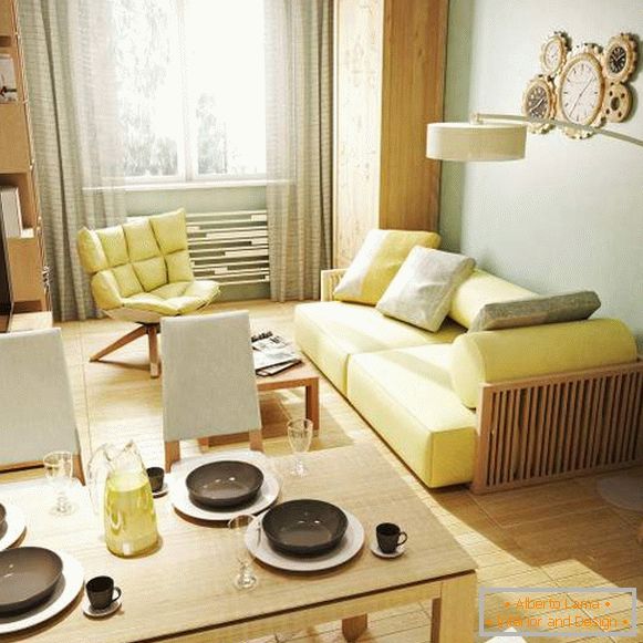 Die schönsten Einzimmer-Studio-Apartments - das Kücheninnen-Fotodesign