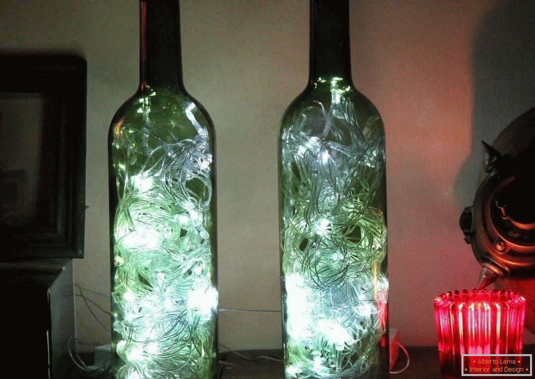 Lampe aus Flaschen