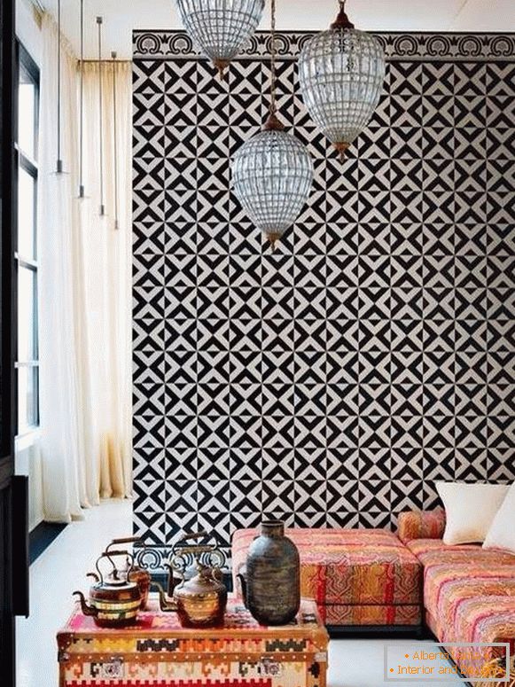 Marokkanisch-Dekor-in-Wohnzimmer