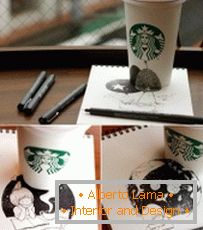 Illustrationen von Tomoko Sintani auf Gläsern Starbucks