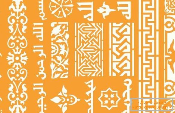 Schablone mit orientalischen Ornamenten und Motiven für Möbel