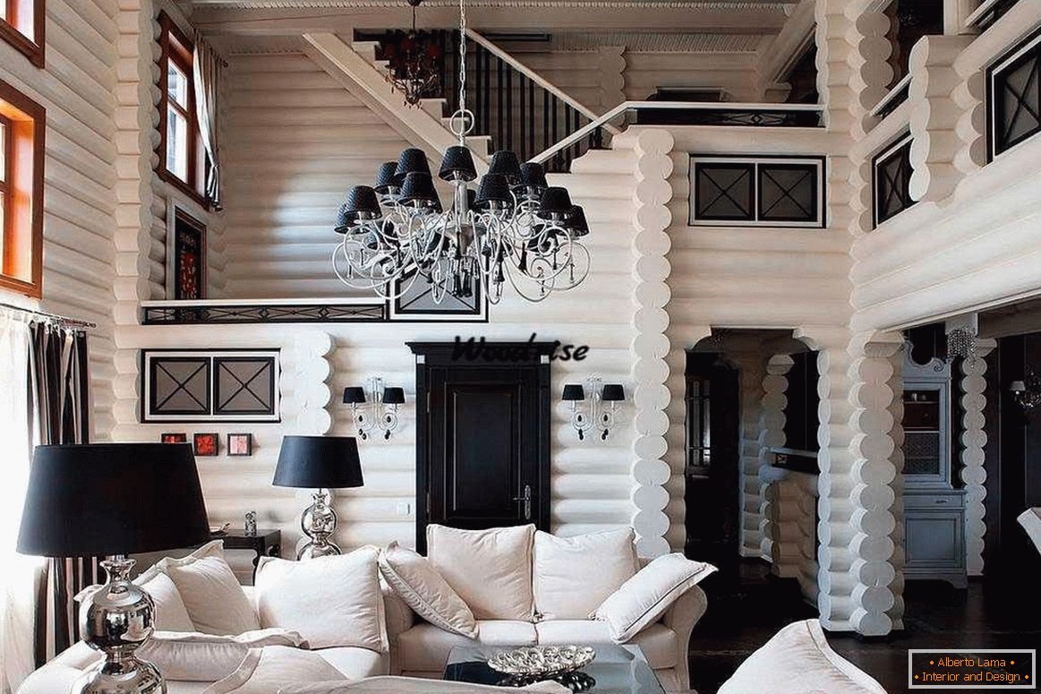 Schwarz-Weiß-Wohnzimmer-Design