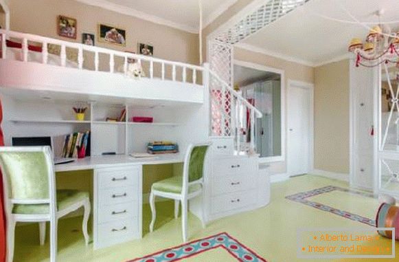 Gestaltung des Innenraums eines Kinderzimmers für zwei Mädchen, Foto 11