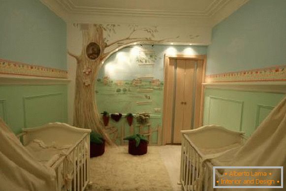 Innenraum eines Kinderzimmers mit zwei Betten, Foto 49