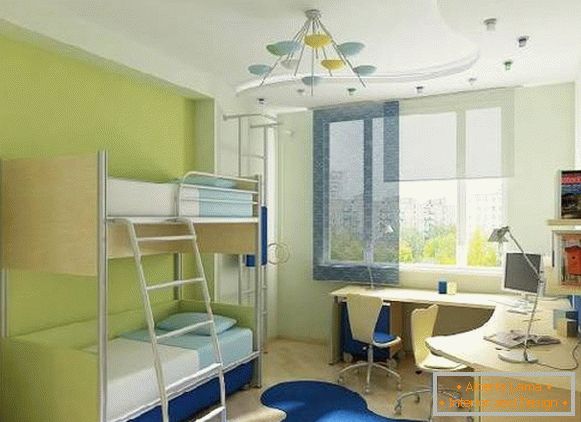 Interieur eines Kinderzimmers mit einem Etagenbett, Foto 50