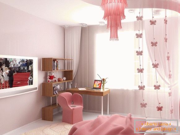 Schlafzimmer Innenraum für Teen Girl Foto