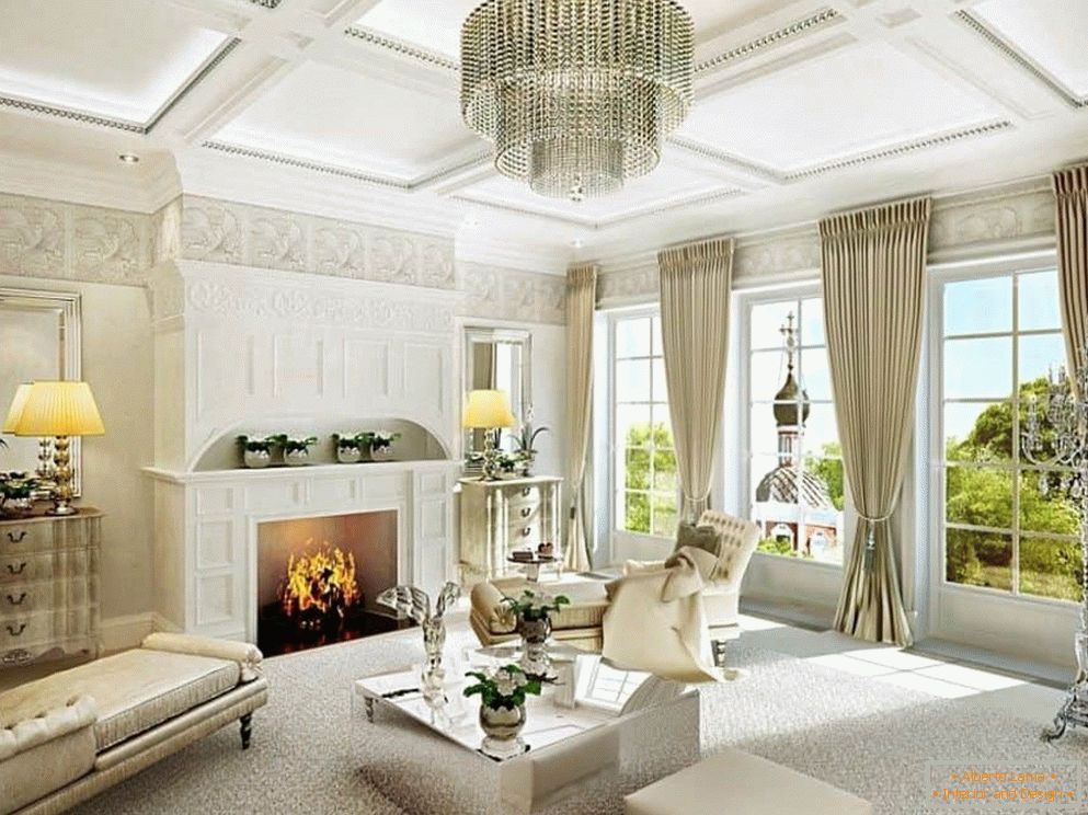 Wohnzimmer in einem modernen klassischen Stil