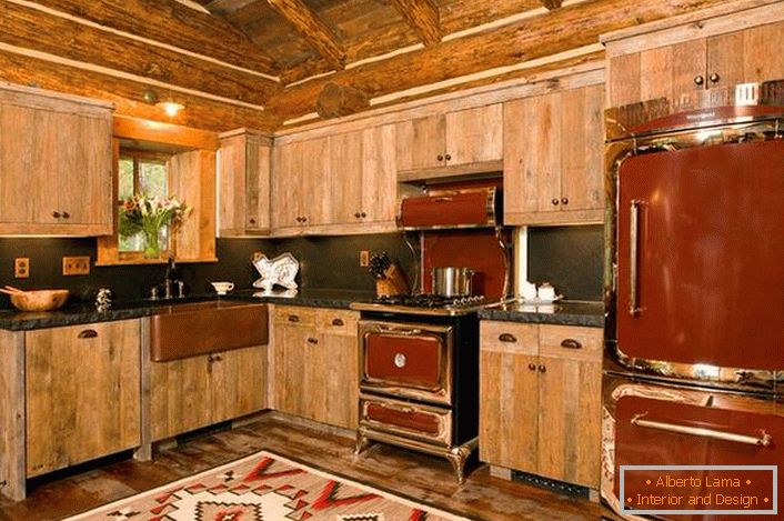Massive Möbel für die rustikale Küche