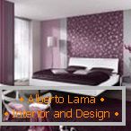 Lila Farbe für Schlafzimmerdesign