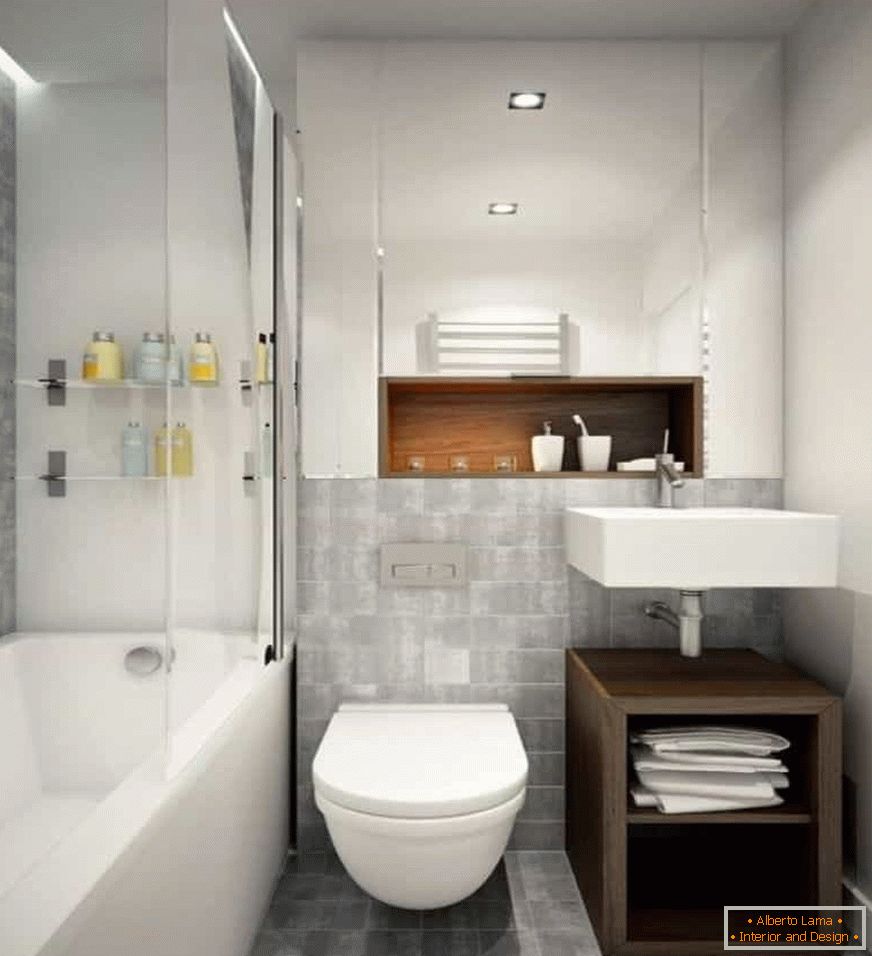 Design eines kleinen Badezimmers комнаты совмещенной с туалетом