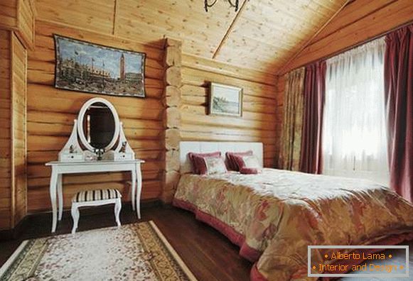 Schlafzimmer Innenraum in einem Holzhaus, Foto 38