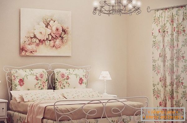 Stil Provence im Inneren des Schlafzimmers
