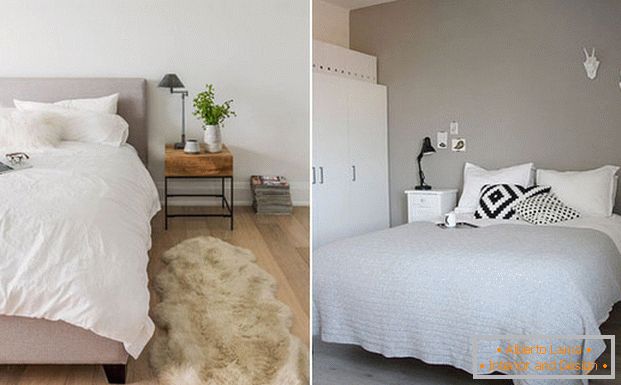 Design eines skandinavischen Schlafzimmers