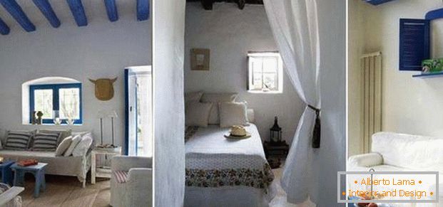 Design eines Schlafzimmers im mediterranen Stil
