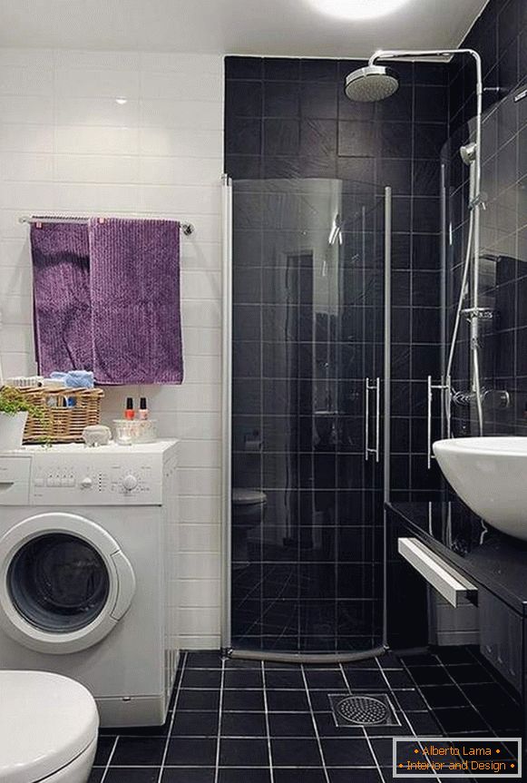 Badezimmer Design mit einer Waschmaschine Foto, Foto 20
