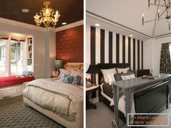 Wie ein Zimmer mit verschiedenen Tapeten - Foto Schlafzimmer einfügen