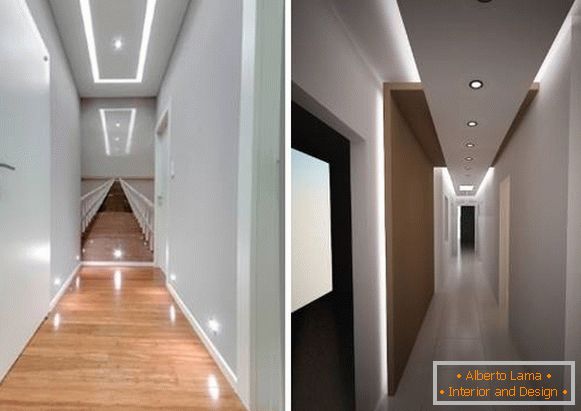 LED-Beleuchtung des engen Korridors