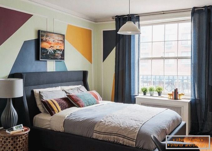 Schlafzimmerwände in einem modernen Stil zu malen