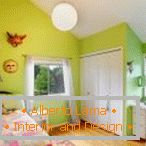 Grün im Design des Kinderzimmers