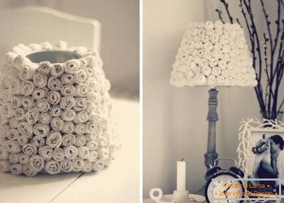 Wie man eine Lampe aus einem Papier macht - eine Tischlampe auf einem Foto