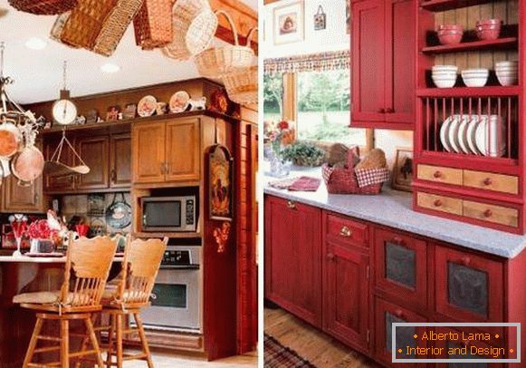 Wie man die Küche mit kleinen Details im rustikalen Stil dekoriert