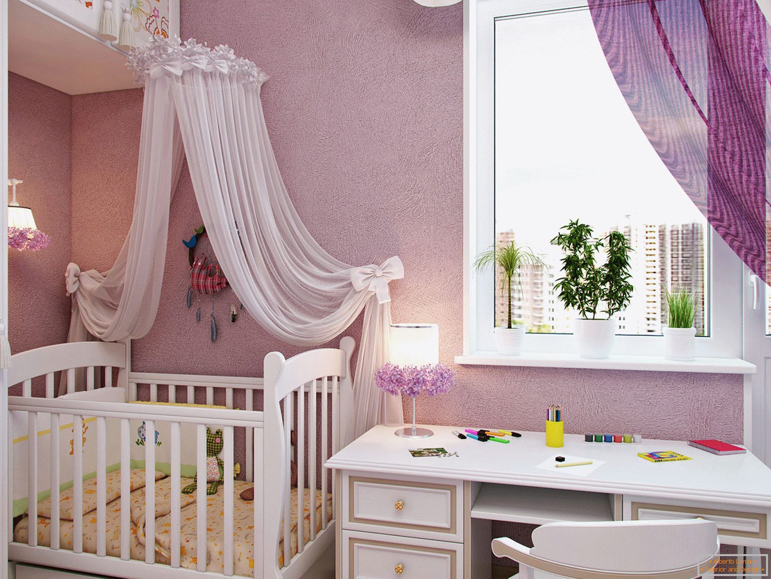 Schönes Design eines kleinen Kinderzimmers