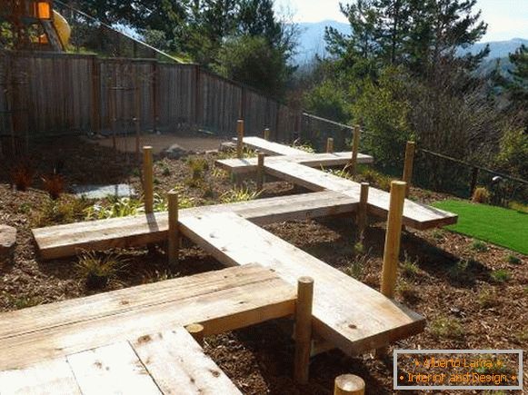 Ideen von Gartenwegen aus Holz 2016