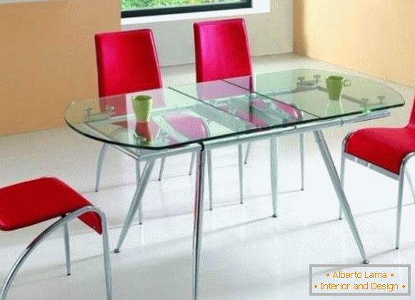 Tisch, Küche, Glas, Faltung, Foto 8