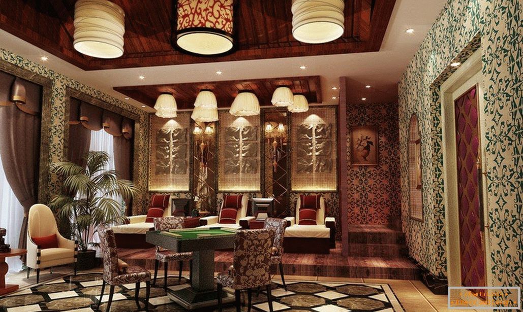 Esszimmer im orientalischen Stil in einem privaten Haus