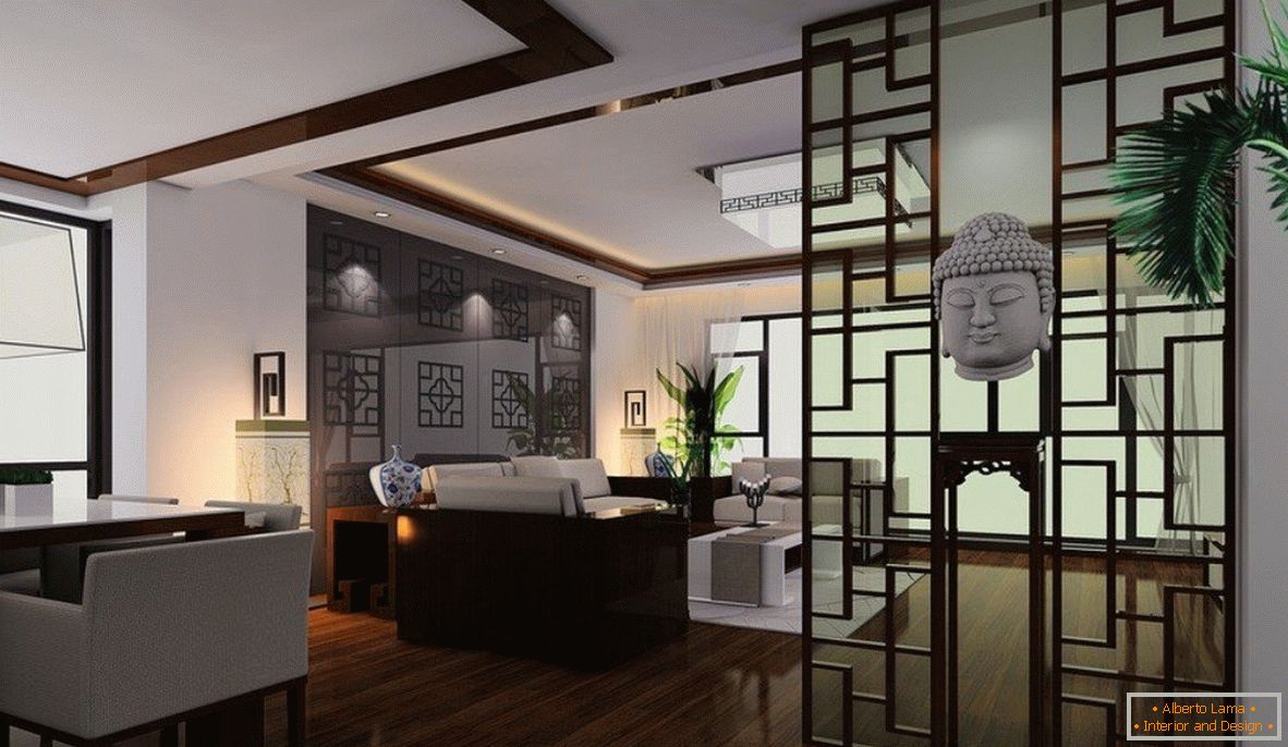 Dekor des Zimmers im orientalischen Stil