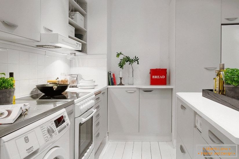 Küche Apartment-Studio im skandinavischen Stil