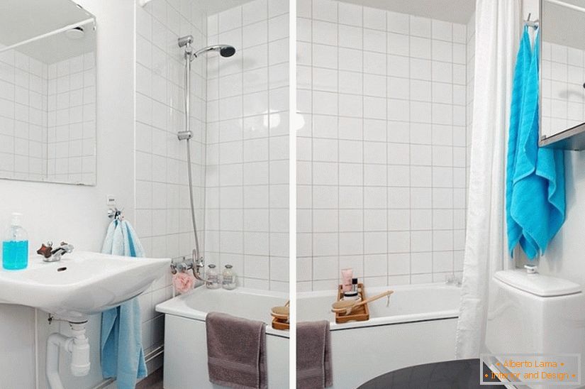 Badezimmer Studio-Apartments im skandinavischen Stil
